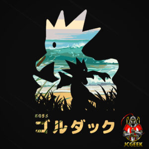 T-shirt golduck silhouette